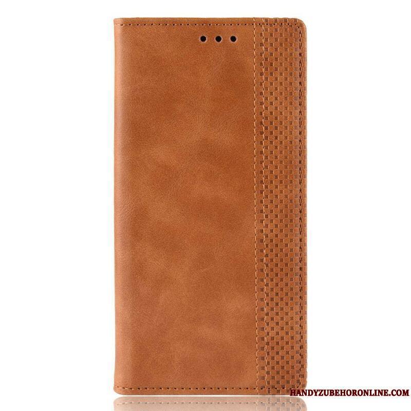 Flip Cover Sony Xperia 5 II Effet Cuir Vintage Stylisé