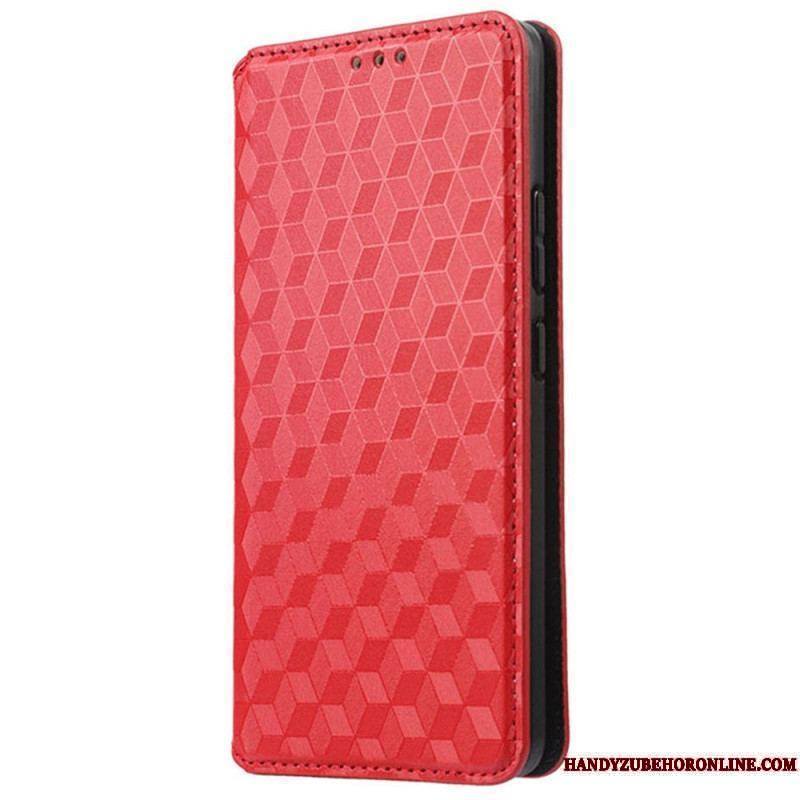 Flip Cover Xiaomi Redmi A1 Effet Cuir Cubes 3D