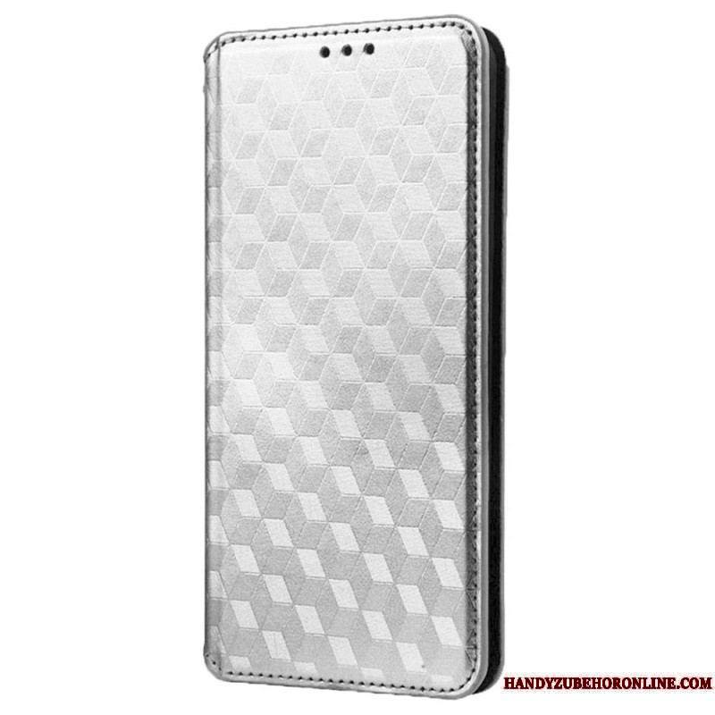 Flip Cover Xiaomi Redmi A1 Effet Cuir Cubes 3D