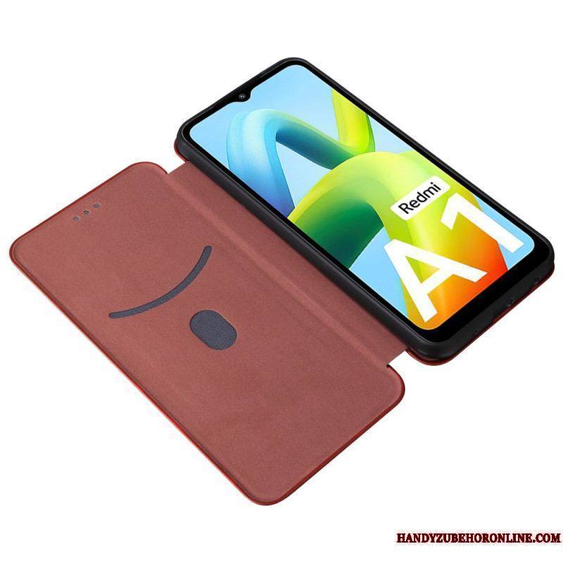 Flip Cover Xiaomi Redmi A1 Fibre Carbone