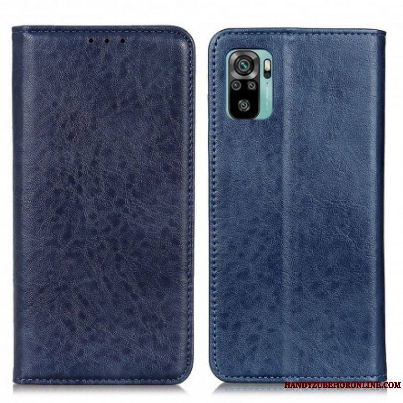 Flip Cover Xiaomi Redmi Note 10/10S/Poco M5s Effet Cuir Texturé