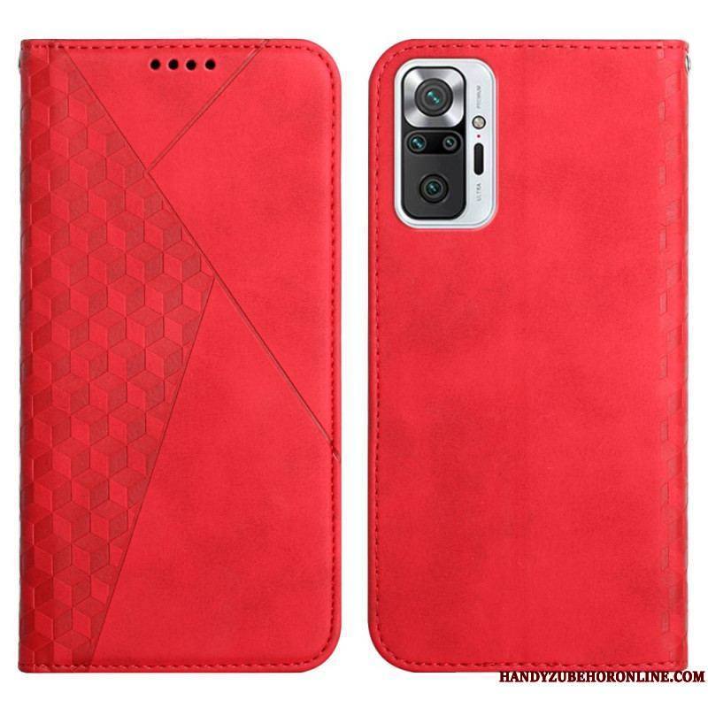 Flip Cover Xiaomi Redmi Note 10 Pro Effet Cuir Géo