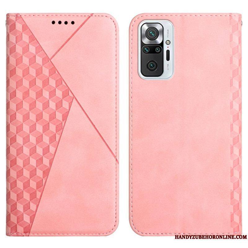 Flip Cover Xiaomi Redmi Note 10 Pro Effet Cuir Géo