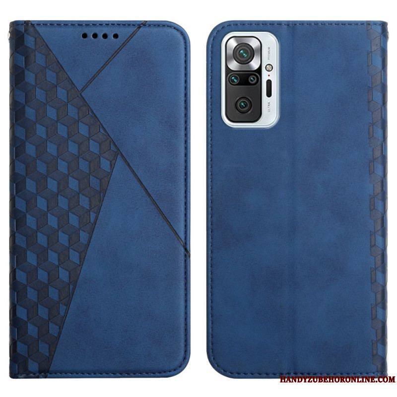 Flip Cover Xiaomi Redmi Note 10 Pro Effet Cuir Géo