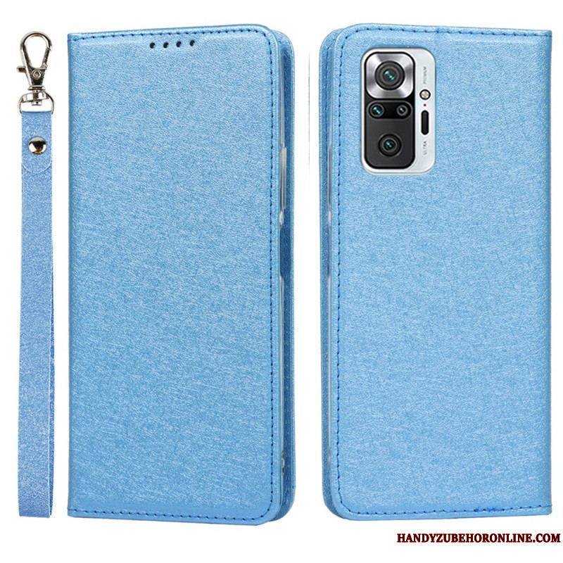 Flip Cover Xiaomi Redmi Note 10 Pro Style Cuir Douceur avec Lanière