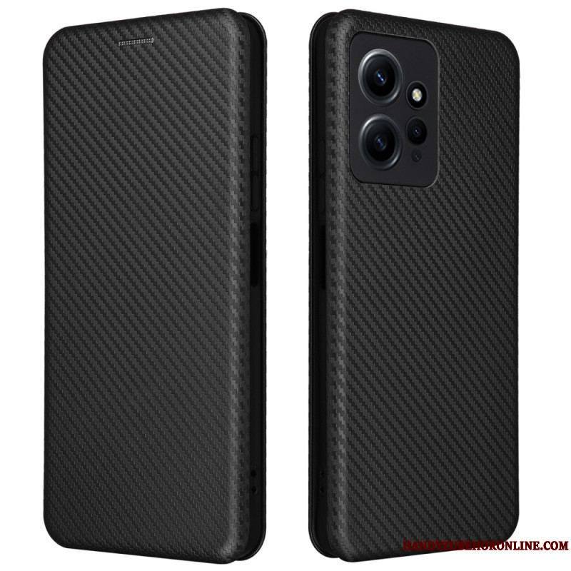 Flip Cover Xiaomi Redmi Note 12 4G Fibre Carbone