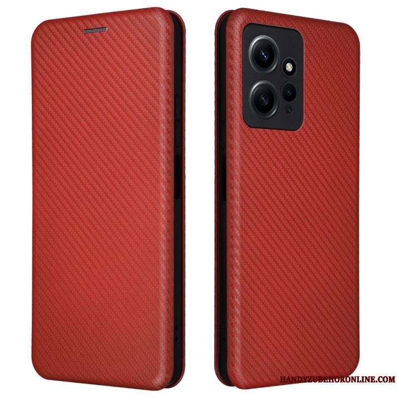 Flip Cover Xiaomi Redmi Note 12 4G Fibre Carbone