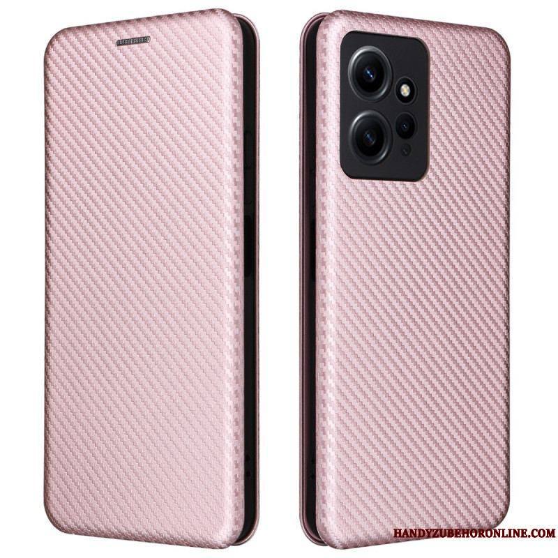 Flip Cover Xiaomi Redmi Note 12 4G Fibre Carbone