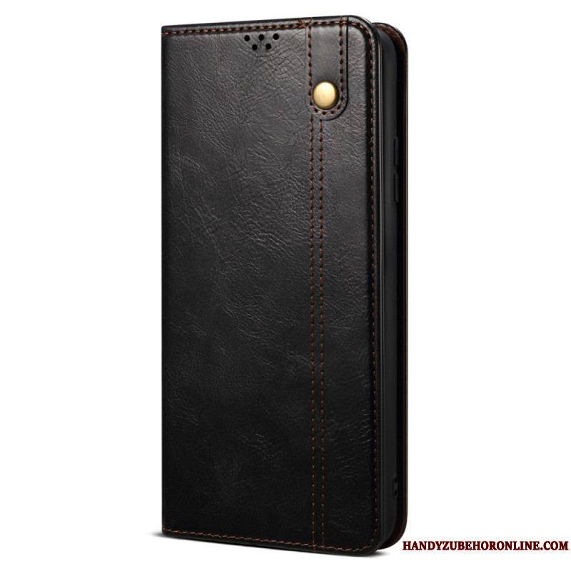 Flip Cover Xiaomi Redmi Note 12/Poco X5 5G Simili Cuir Ciré