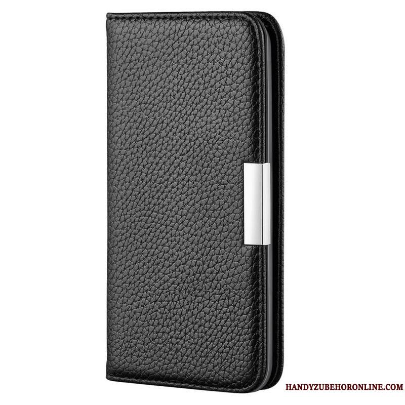 Flip Cover iPhone 13 Mini Simili Cuir Litchi Ultra Chic