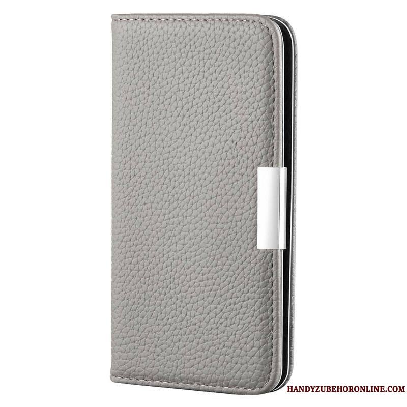 Flip Cover iPhone 13 Mini Simili Cuir Litchi Ultra Chic