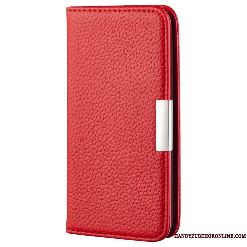 Flip Cover iPhone 13 Mini Simili Cuir Litchi Ultra Chic