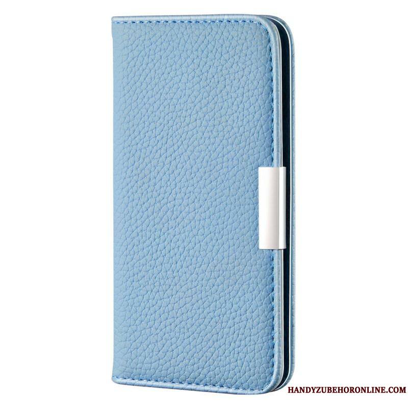 Flip Cover iPhone 13 Mini Simili Cuir Litchi Ultra Chic