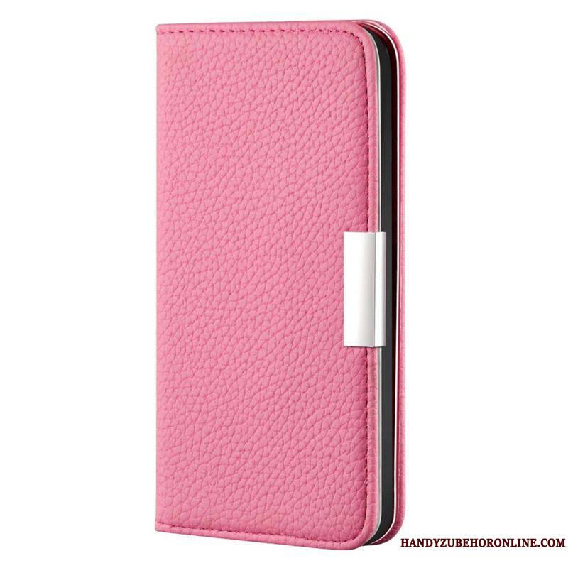 Flip Cover iPhone 13 Mini Simili Cuir Litchi Ultra Chic