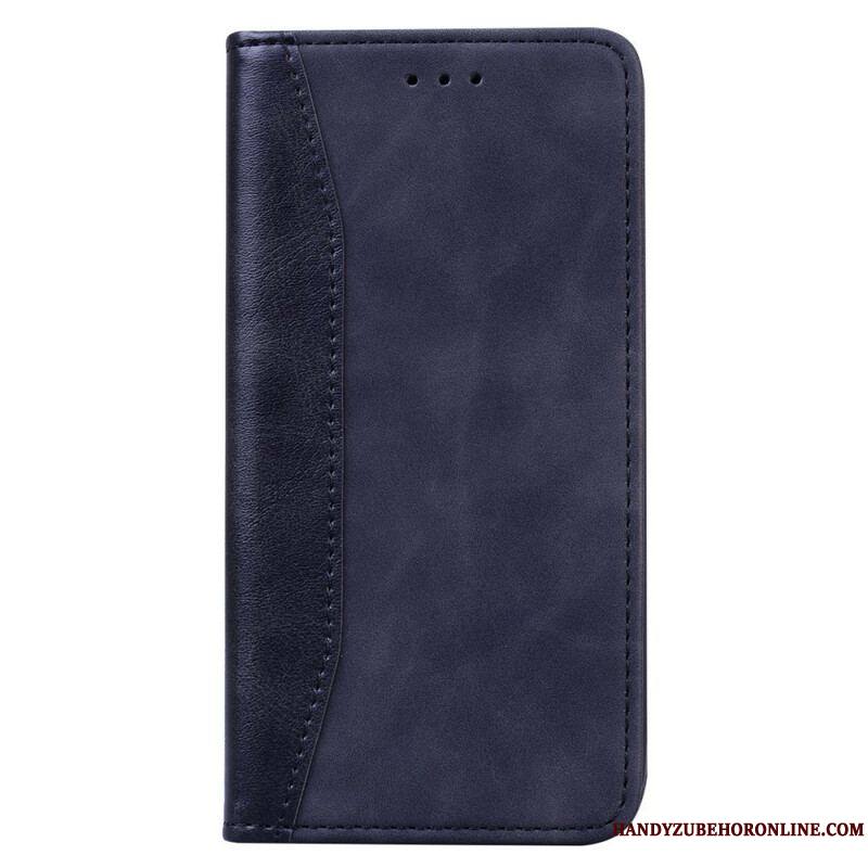 Flip Cover iPhone 13 Pro Effet Cuir Business Bicolore