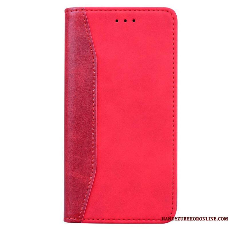 Flip Cover iPhone 13 Pro Effet Cuir Business Bicolore