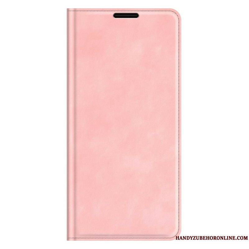 Flip Cover iPhone 13 Pro Effet Cuir Douceur Soie