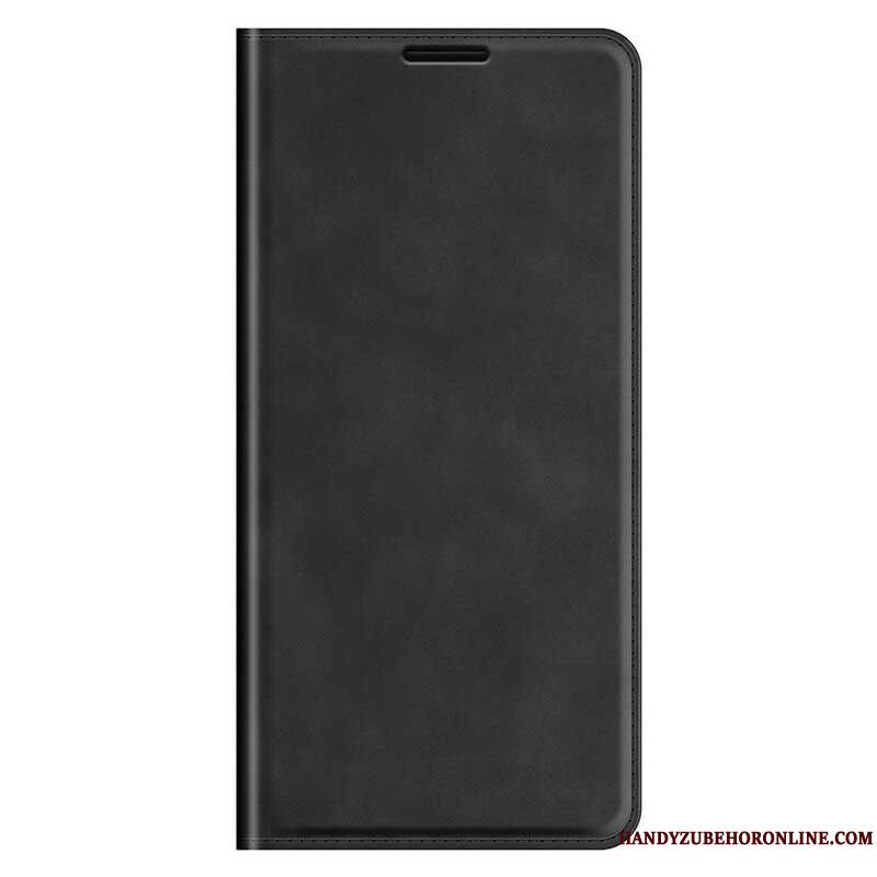 Flip Cover iPhone 13 Pro Max Effet Cuir Douceur Soie