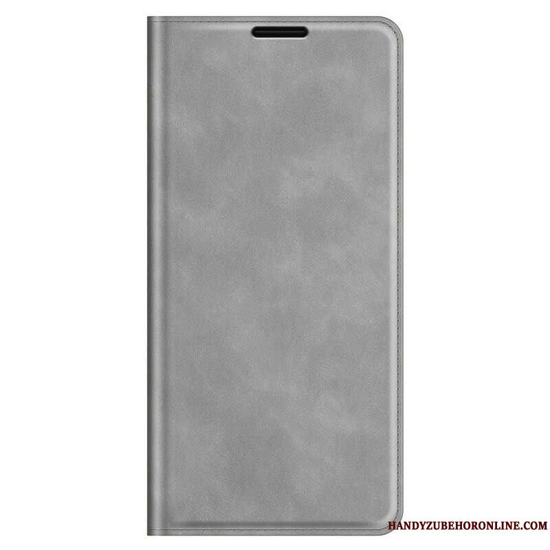 Flip Cover iPhone 13 Pro Max Effet Cuir Douceur Soie