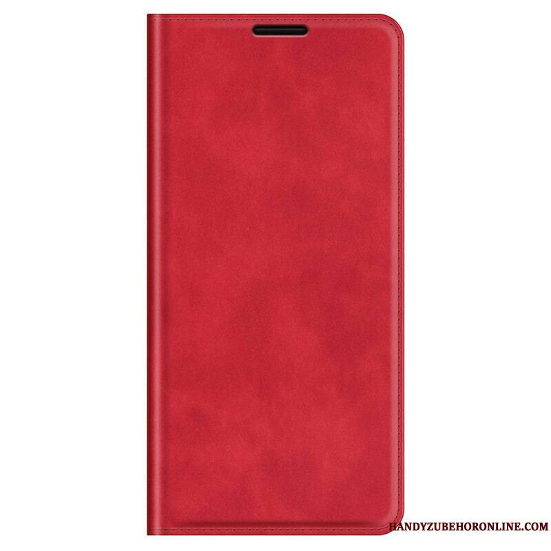 Flip Cover iPhone 13 Pro Max Effet Cuir Douceur Soie