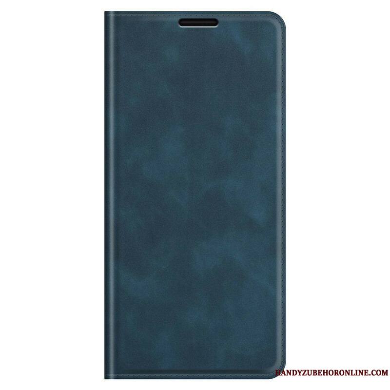 Flip Cover iPhone 13 Pro Max Effet Cuir Douceur Soie