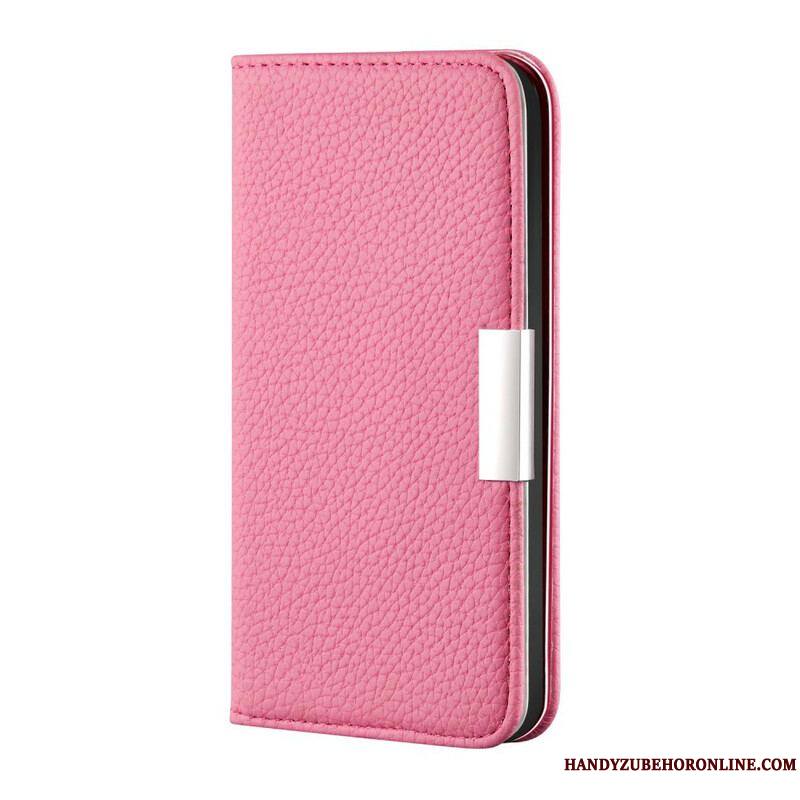 Flip Cover iPhone 13 Pro Max Simili Cuir Litchi Ultra Chic