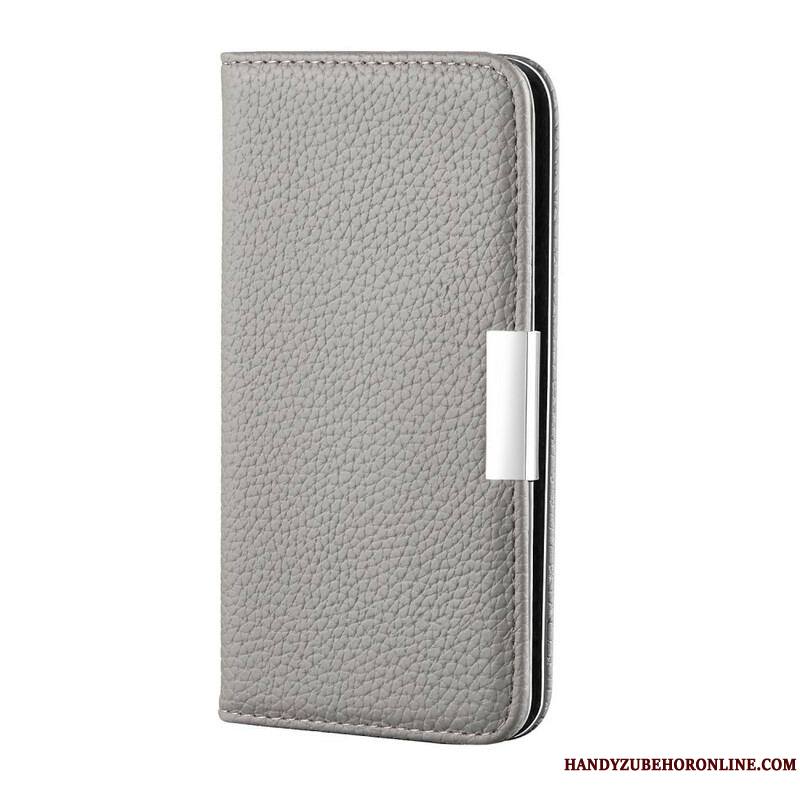 Flip Cover iPhone 13 Pro Simili Cuir Litchi Ultra Chic