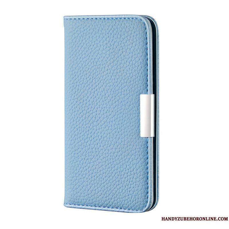 Flip Cover iPhone 13 Pro Simili Cuir Litchi Ultra Chic