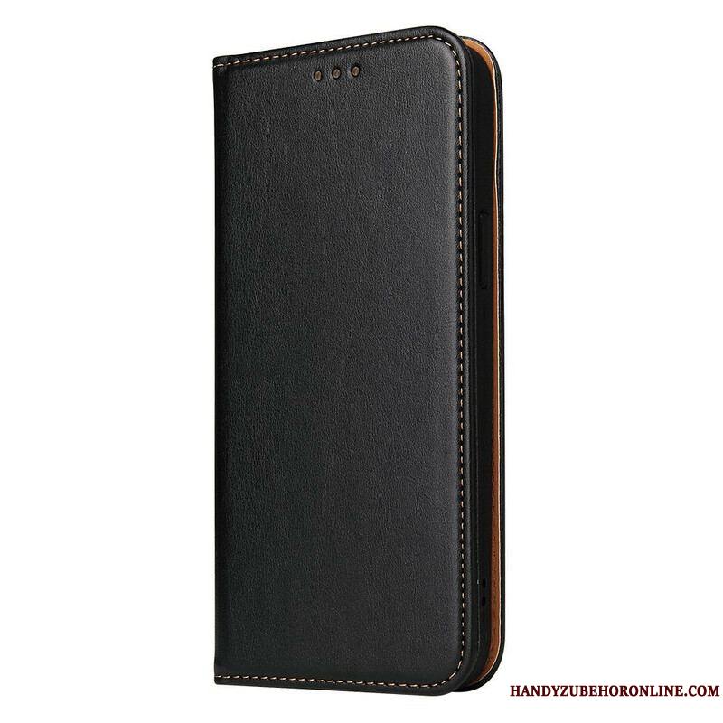 Flip Cover iPhone 13 Pro Simili Cuir Sobriété