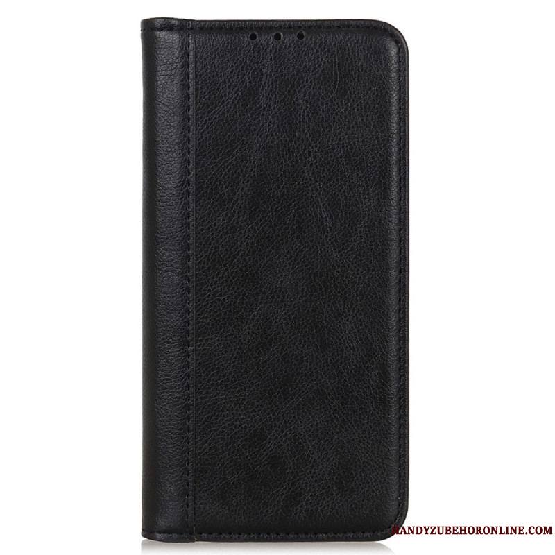 Flip Cover iPhone 14 Cuir Fendu Stylé