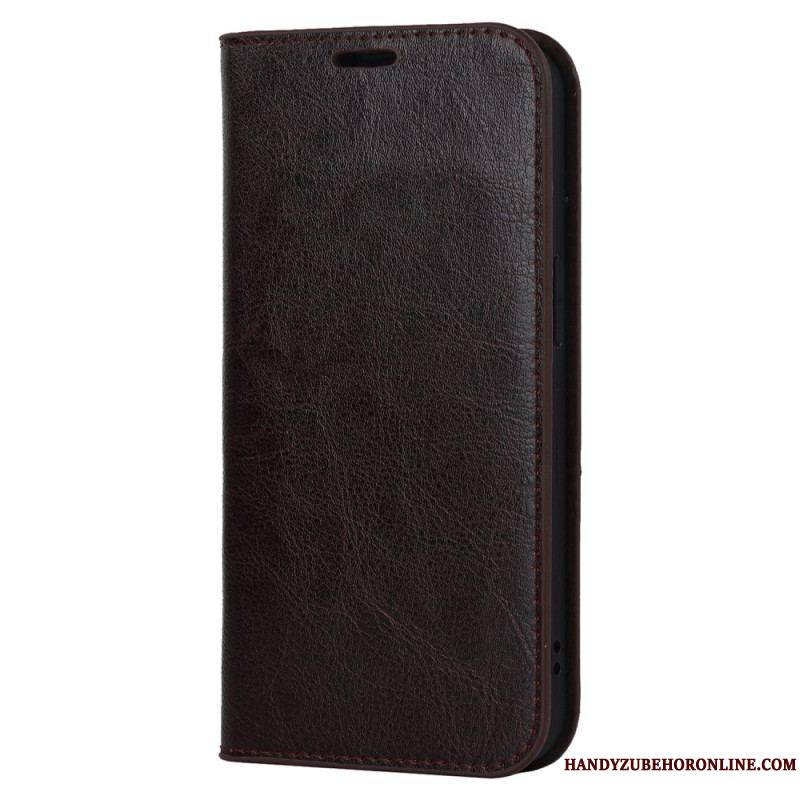 Flip Cover iPhone 14 Cuir Véritable