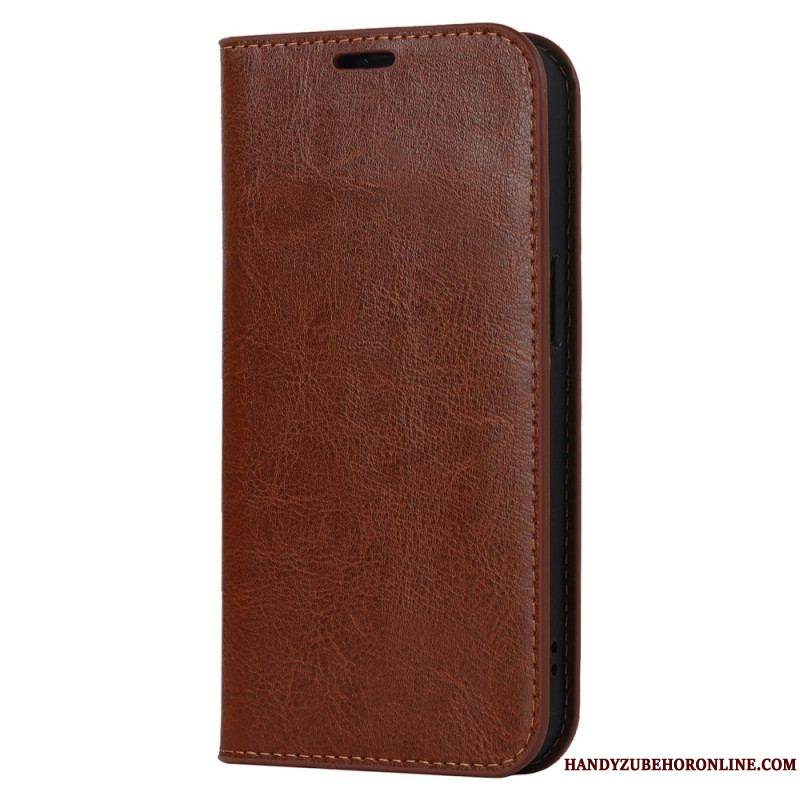 Flip Cover iPhone 14 Plus Cuir Véritable