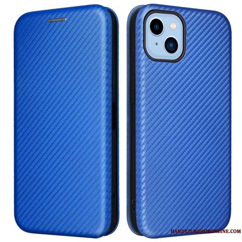 Flip Cover iPhone 14 Plus Fibre Carbone