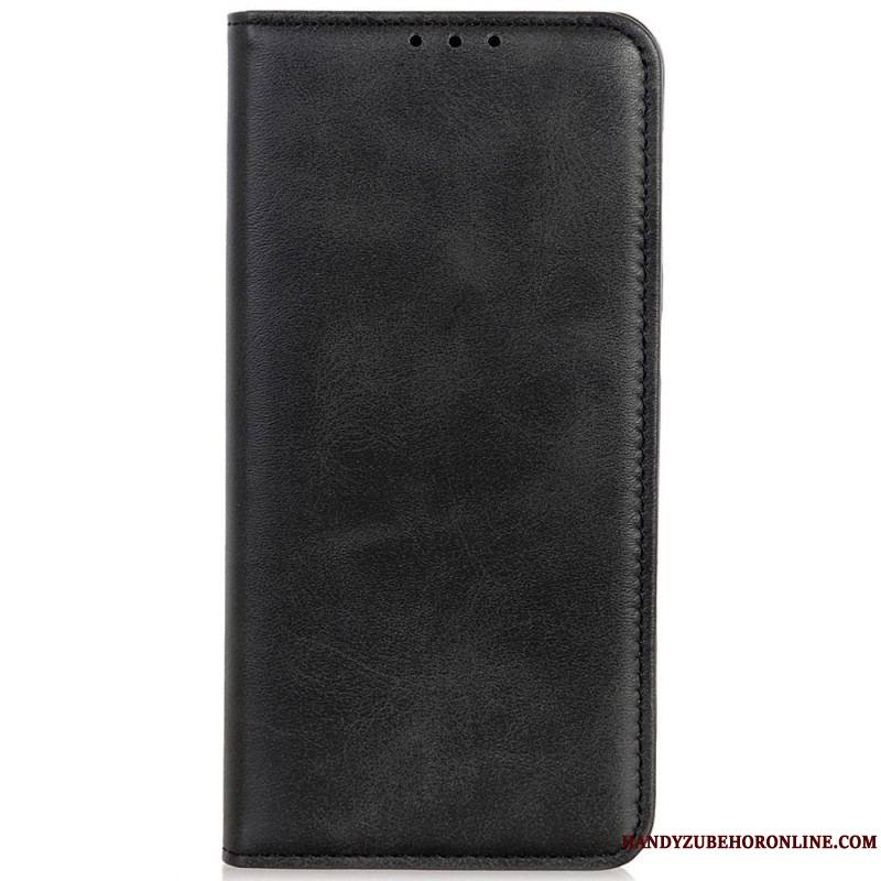 Flip Cover iPhone 14 Pro Cuir Fendu Classique