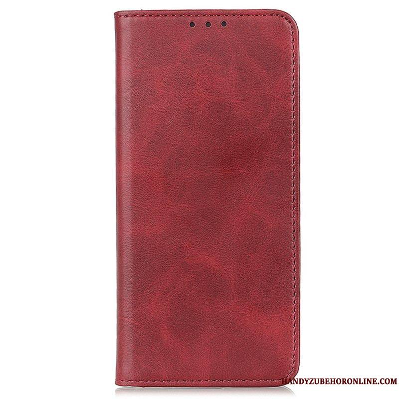 Flip Cover iPhone 14 Pro Cuir Fendu Classique