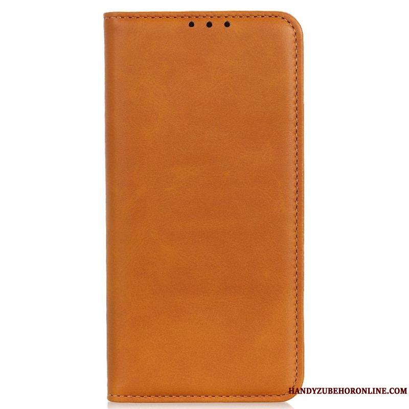 Flip Cover iPhone 14 Pro Cuir Fendu Classique