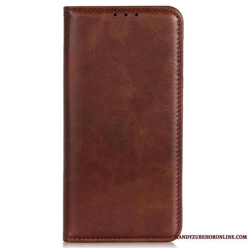 Flip Cover iPhone 14 Pro Cuir Fendu Classique