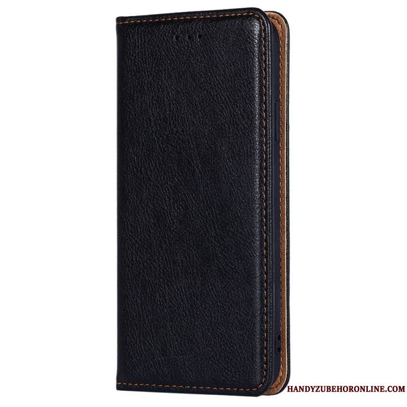 Flip Cover iPhone 14 Simili Cuir Coutures