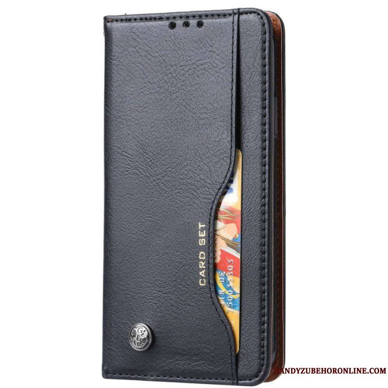 Flip Cover iPhone 14 Simili Cuir Porte-Cartes