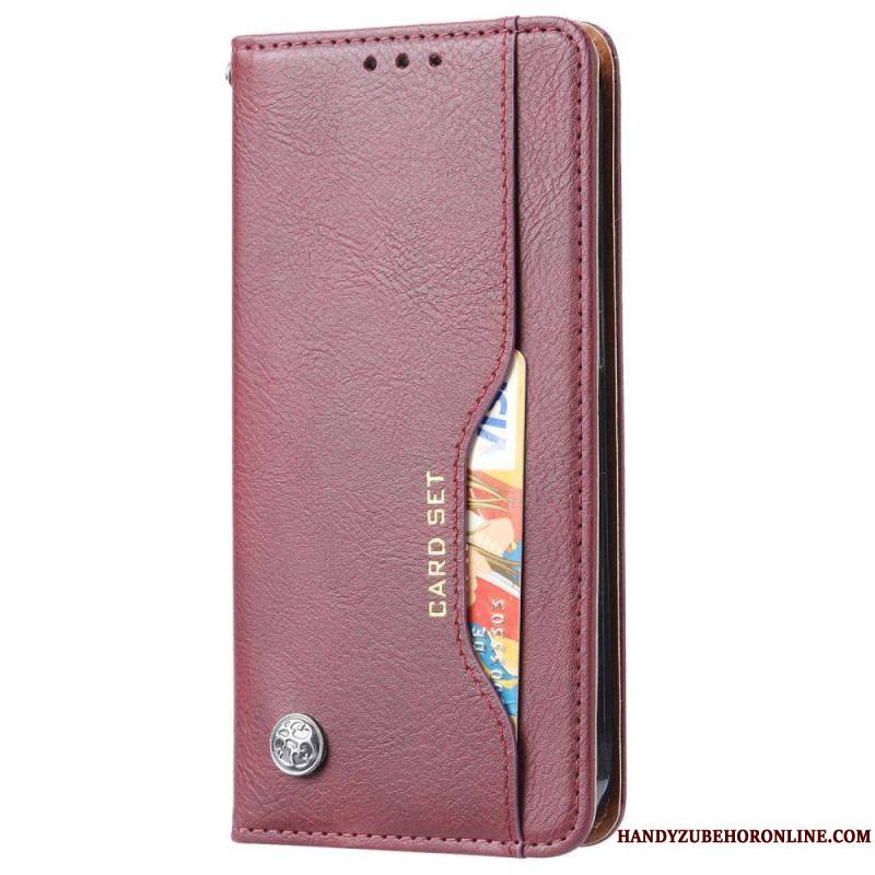 Flip Cover iPhone 14 Simili Cuir Porte-Cartes