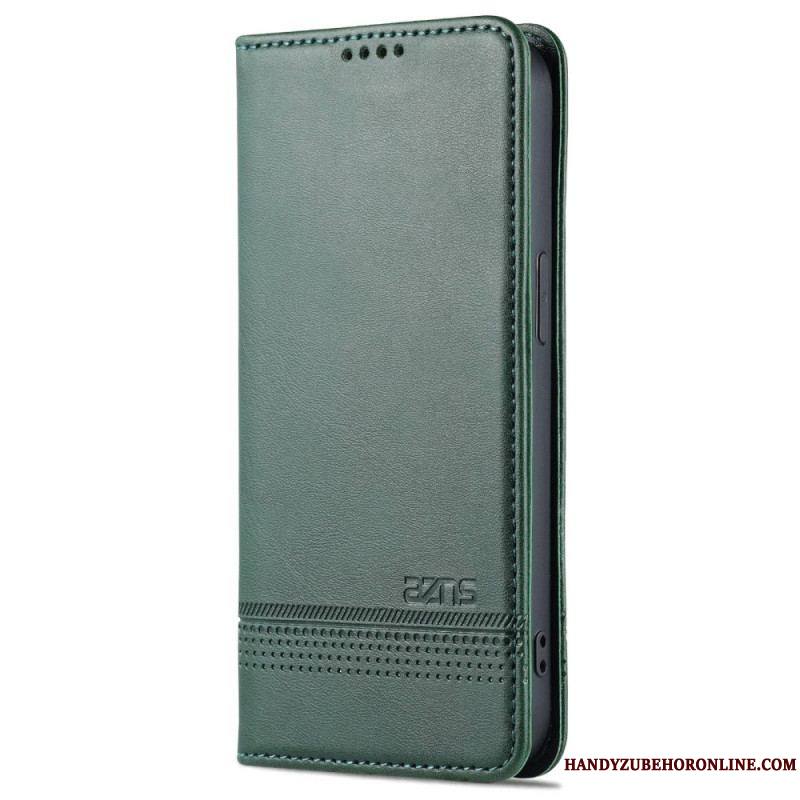 Flip Cover iPhone 14 Style Cuir AZNS