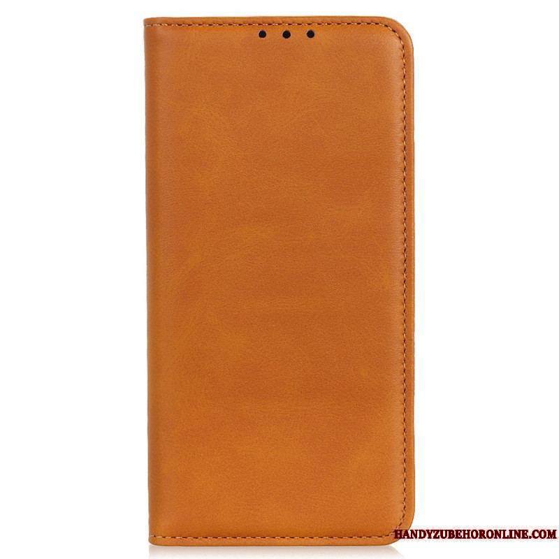 Flip Cover iPhone 15 Cuir Fendu