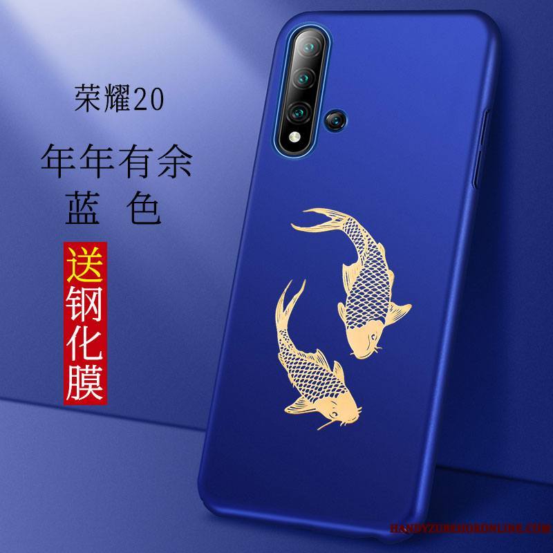 Honor 20 Coque Délavé En Daim Très Mince Style Chinois Créatif Personnalité Noir Tout Compris