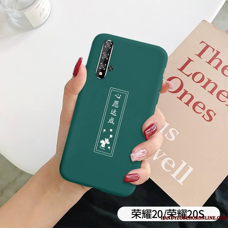 Honor 20 Coque Mode Jeunesse Personnalité Protection Fluide Doux Étui Cœur