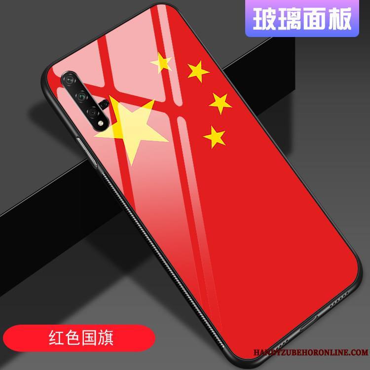 Honor 20 Coque Net Rouge Étui Nouveau Tout Compris Incassable Étoile Tendance