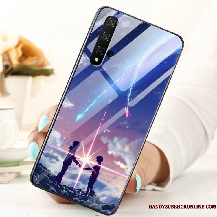 Honor 20 Coque Personnalité Membrane Mode Étui Verre Difficile Tout Compris