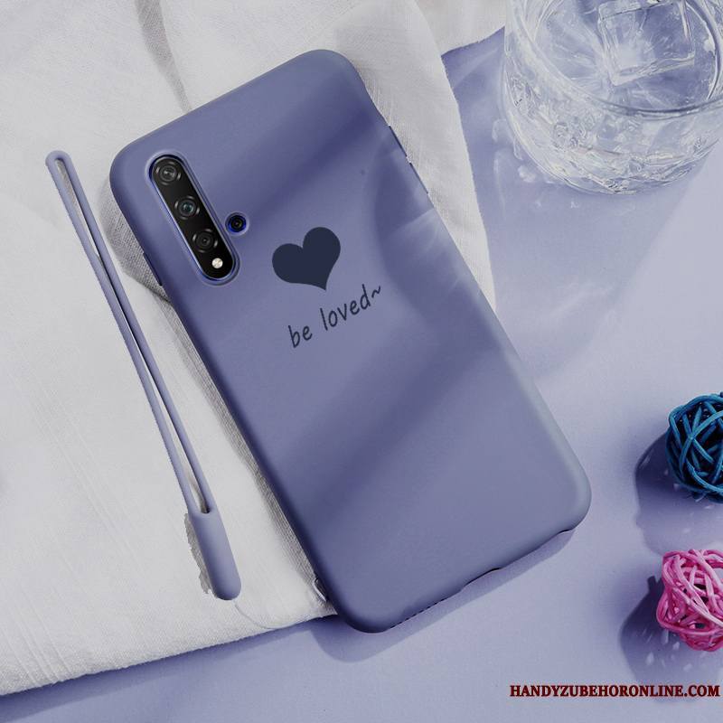 Honor 20 Coque Silicone Rouge Amour Créatif Étui Protection Personnalité