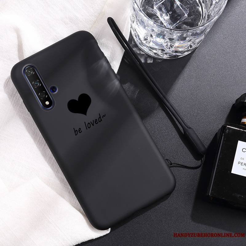 Honor 20 Coque Silicone Rouge Amour Créatif Étui Protection Personnalité