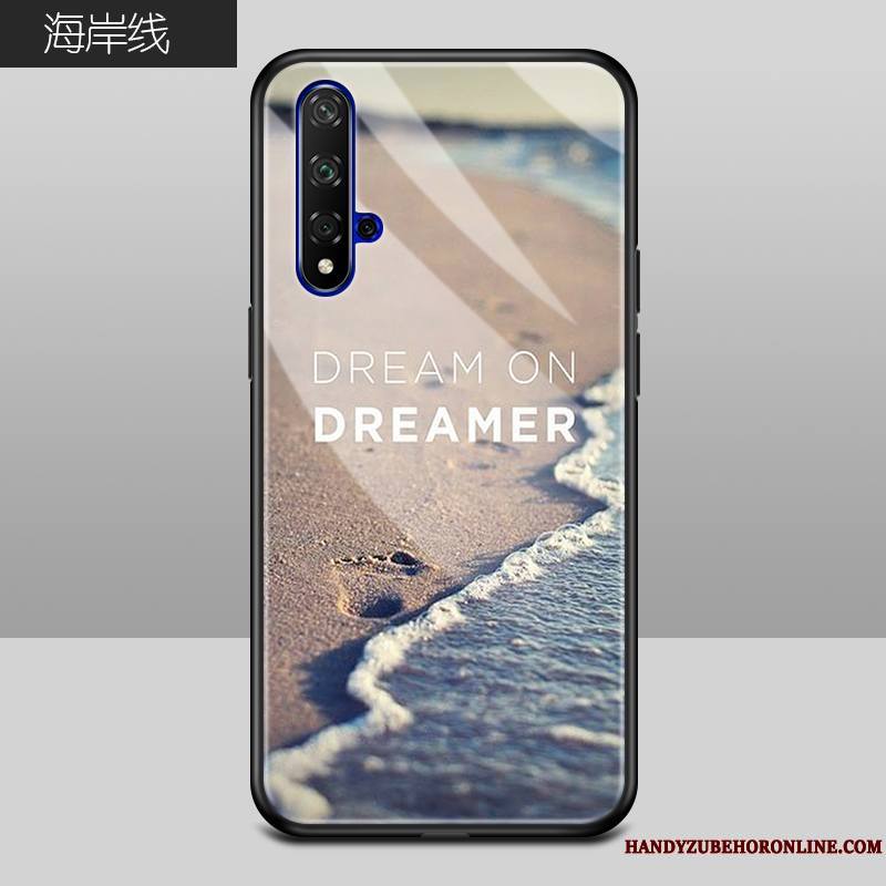 Honor 20 Coque Tendance Incassable Étui Vert Silicone Amoureux Protection