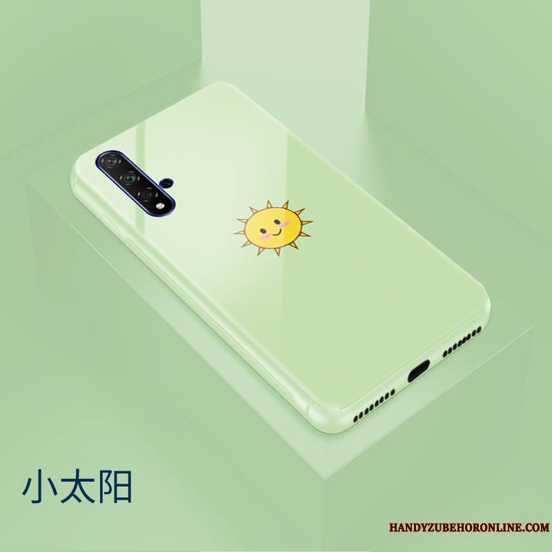 Honor 20 Ornements Suspendus Coque De Téléphone Amour Protection Chanceux Vert Étui